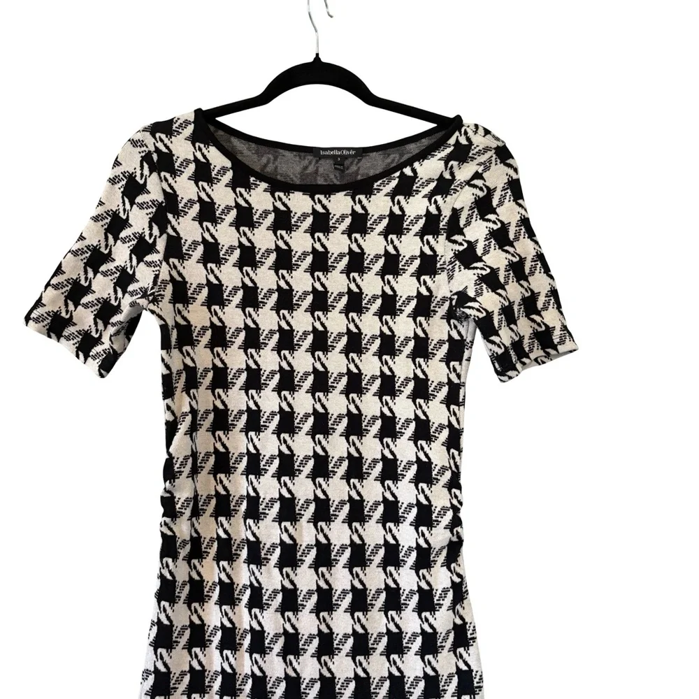 Isabella Oliver Women's Maternity Houndstooth Sheath Dress, Sz 3 / US 8 - Picture 7 of 11